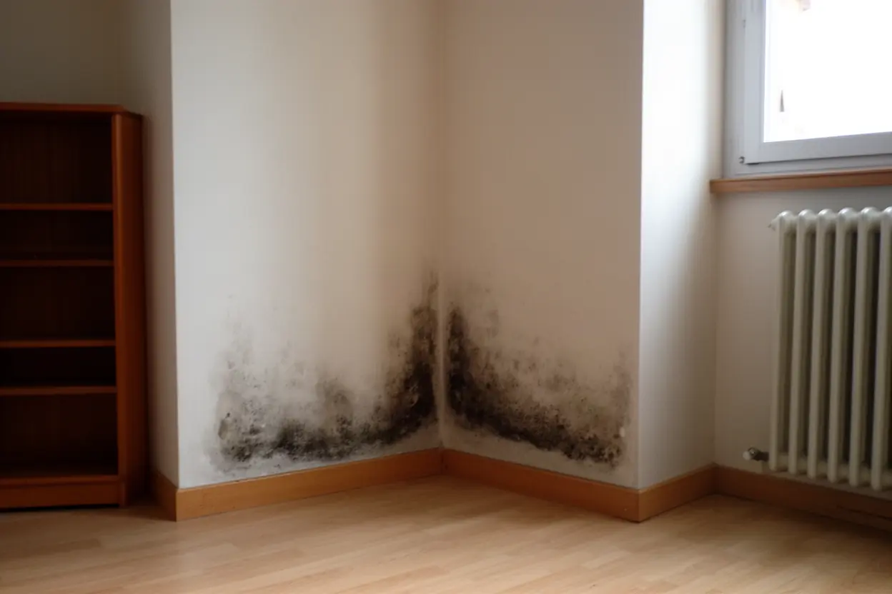 Mur taché par l'humidité avant diagnostic à Auzeville-Tolosane