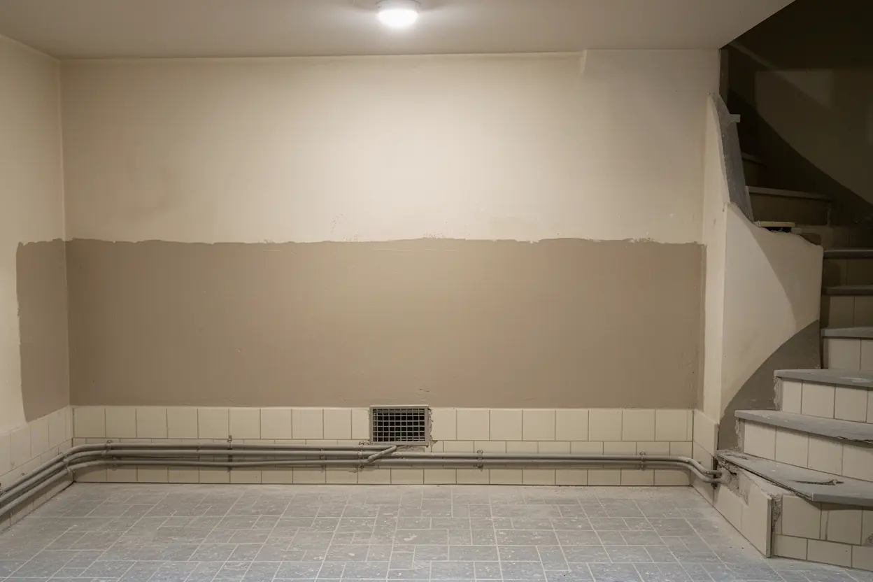 Mur sec après injection de résine à Blagnac