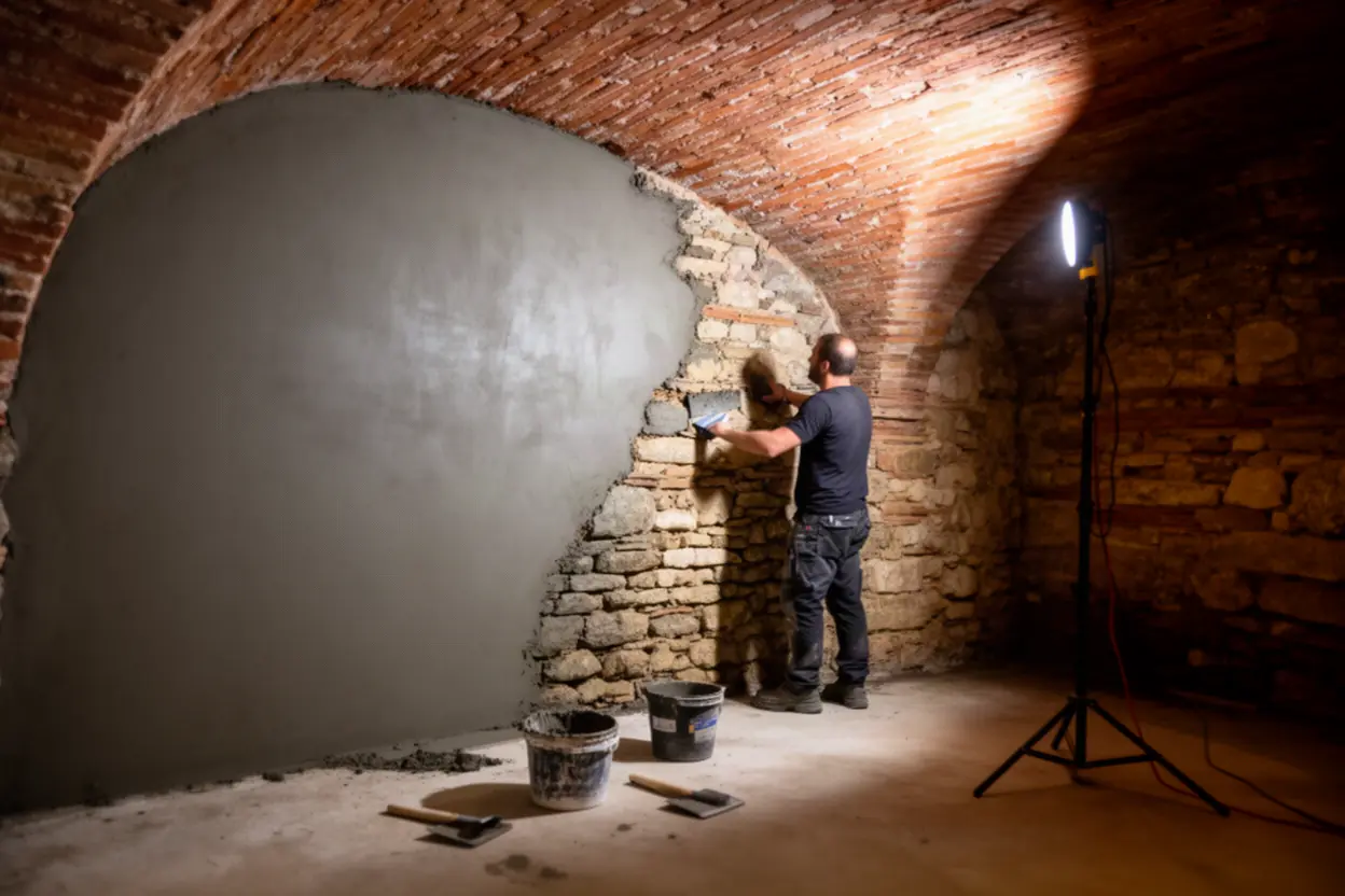 Cuvelage d'une cave humide à Toulouse